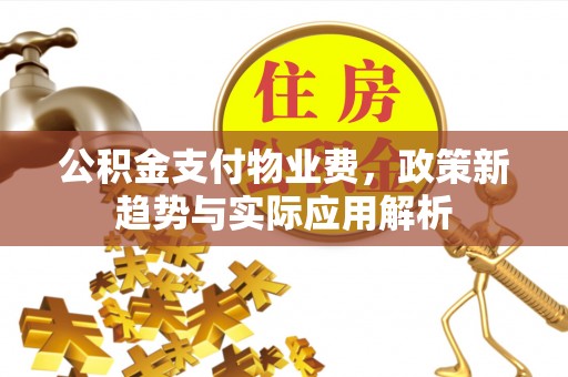 大荔公积金支付物业费，政策新趋势与实际应用解析