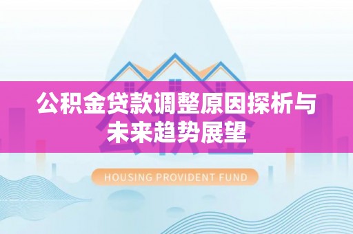 大荔公积金贷款调整原因探析与未来趋势展望