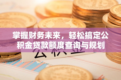 大荔掌握财务未来，轻松搞定公积金贷款额度查询与规划