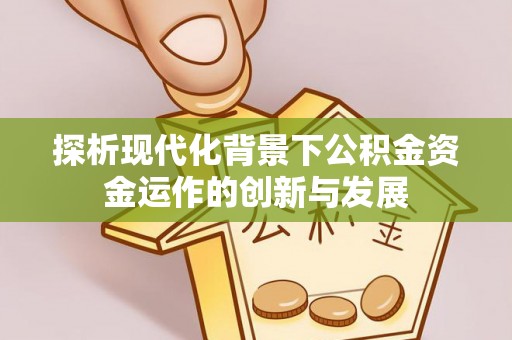 大荔探析现代化背景下公积金资金运作的创新与发展