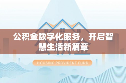 大荔公积金数字化服务，开启智慧生活新篇章