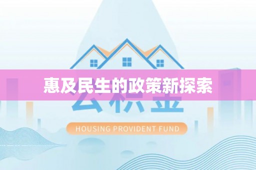 大荔惠及民生的政策新探索