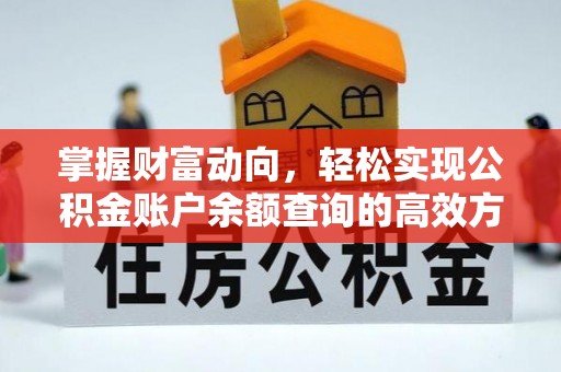 大荔掌握财富动向，轻松实现公积金账户余额查询的高效方式