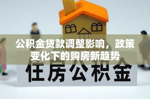 大荔公积金贷款调整影响，政策变化下的购房新趋势