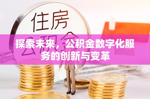 大荔探索未来，公积金数字化服务的创新与变革
