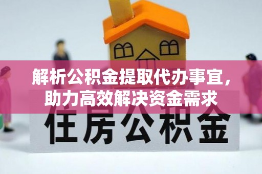大荔解析公积金提取代办事宜，助力高效解决资金需求