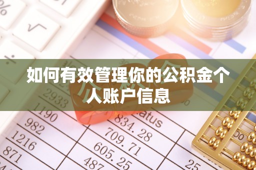 大荔如何有效管理你的公积金个人账户信息