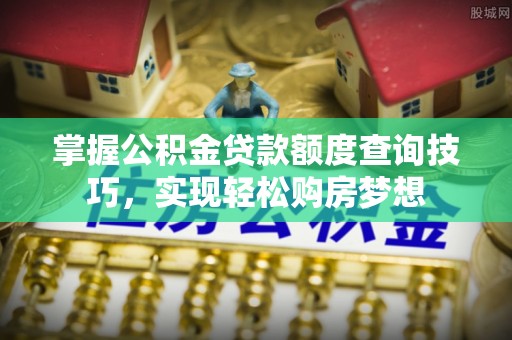 大荔掌握公积金贷款额度查询技巧，实现轻松购房梦想