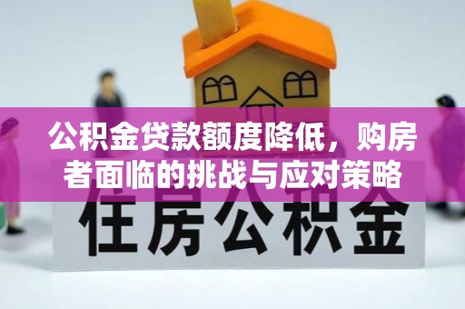 大荔公积金贷款额度降低，购房者面临的挑战与应对策略