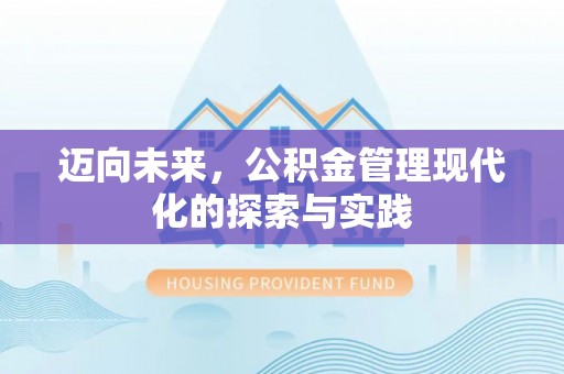 大荔迈向未来，公积金管理现代化的探索与实践