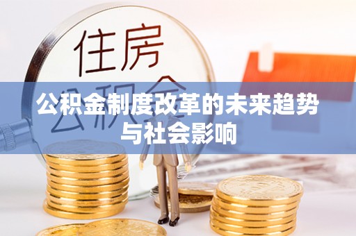 大荔公积金制度改革的未来趋势与社会影响