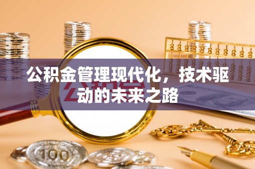 大荔公积金管理现代化，技术驱动的未来之路